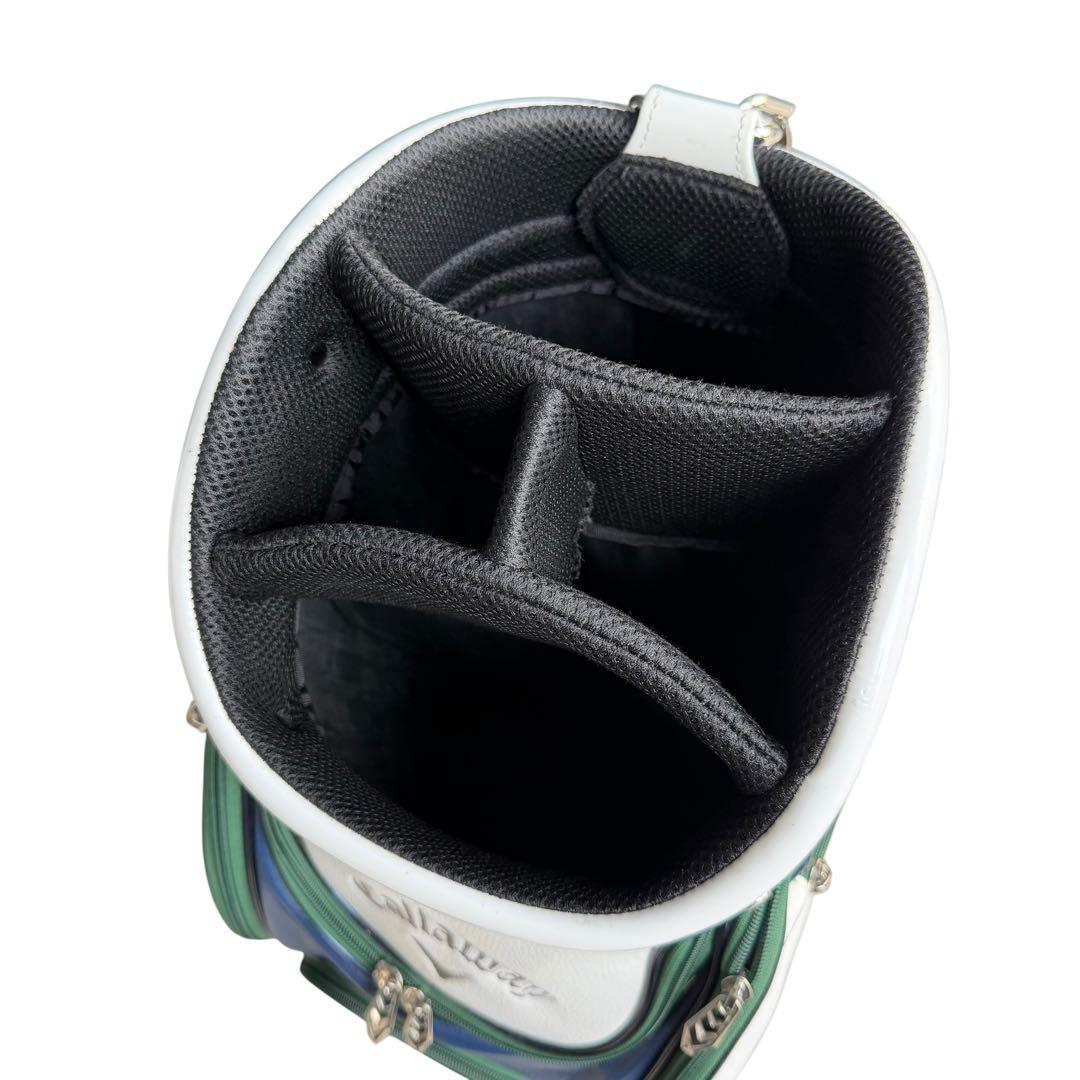 【美品】Callaway キャディバッグ CB201 4分割 ホワイト　グリーン