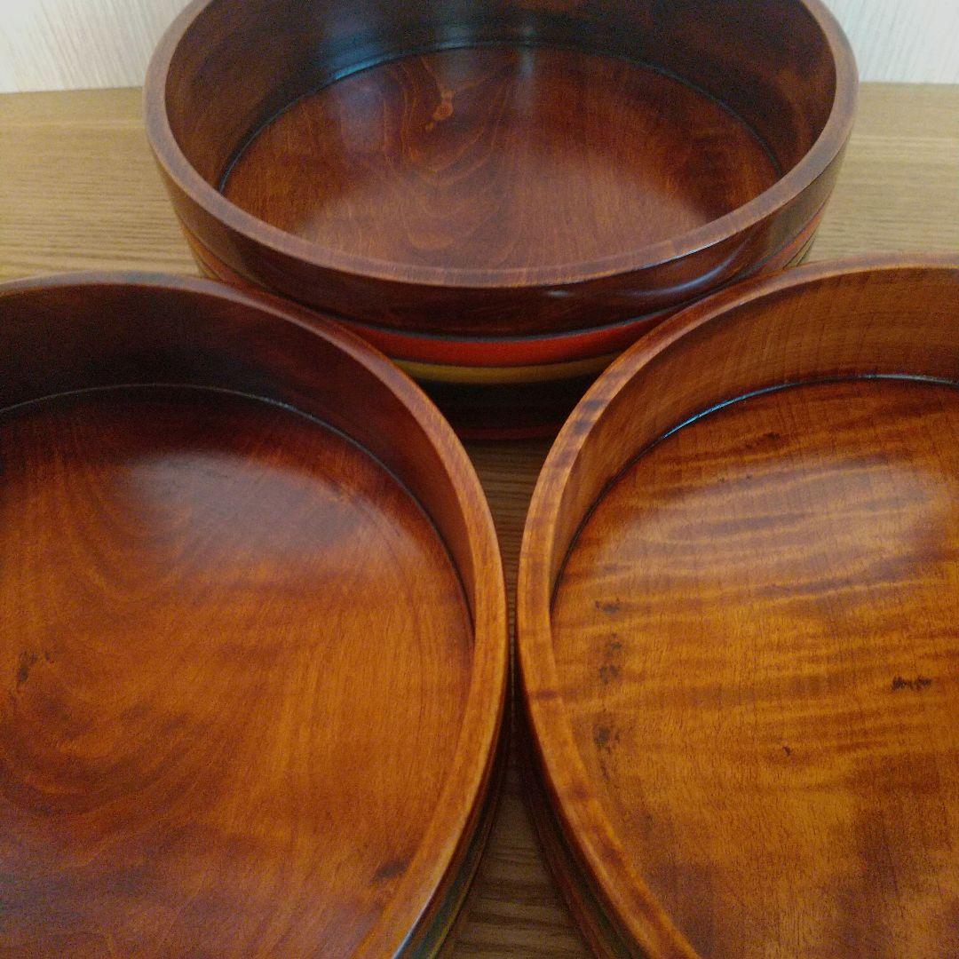 香川漆器★独楽塗重箱３段