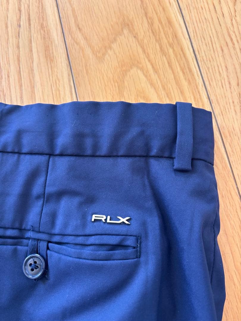 美品 RLX Ralph Laurenゴルフパンツネイビー テーラードフィット