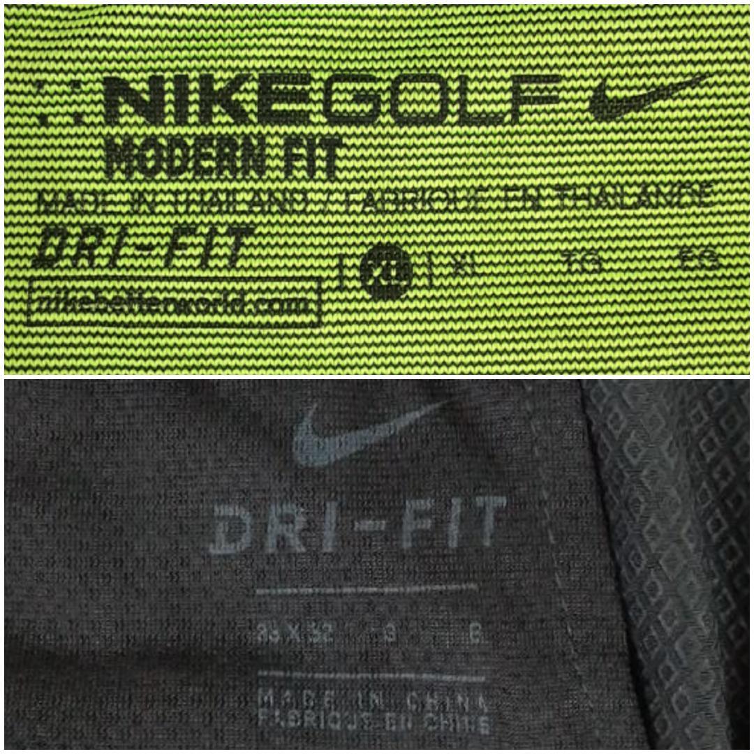 美品◎NIKE GOLF ゴルフウェア2点セット ネイビー グリーン ブラック