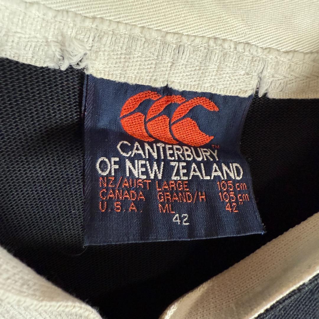 CANTERBURY ALL BLACKS ラガーシャツ 黒 白襟