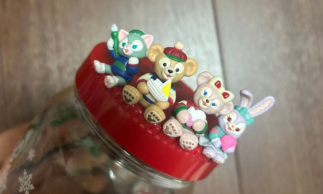 ディズニー ダッフィーフレンズ ガラス瓶 キャニスター ４点セット