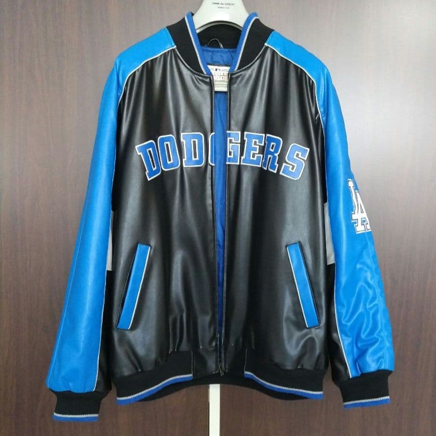 ドジャースDodgers スタジアムジャケット 黒/青