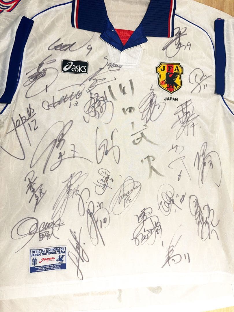 1998年W杯日本代表サイン入りユニフォーム