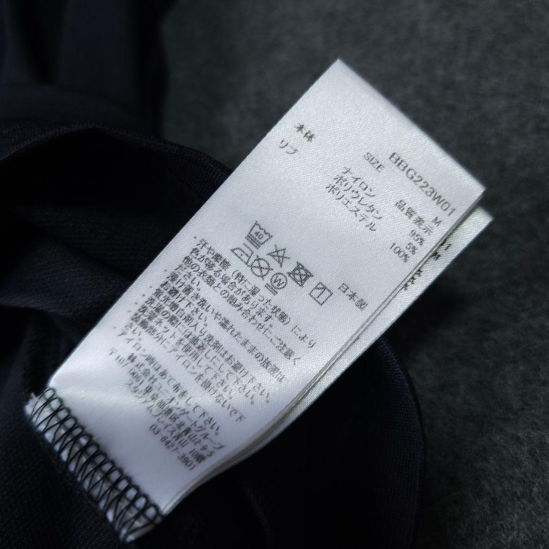 【ブリーフィング】人気立体ロゴネーム 半袖ゴルフポロシャツ 袖ロゴ 黒M
