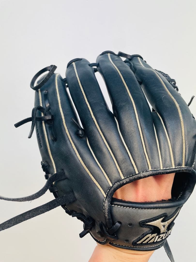 【MIZUNO】ミズノ✨野球グローブ⚾️軟式用　黒　白