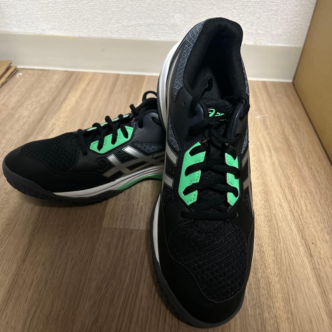 ASICS バレーボールシューズ ブラック/グリーン　サイズ27.0