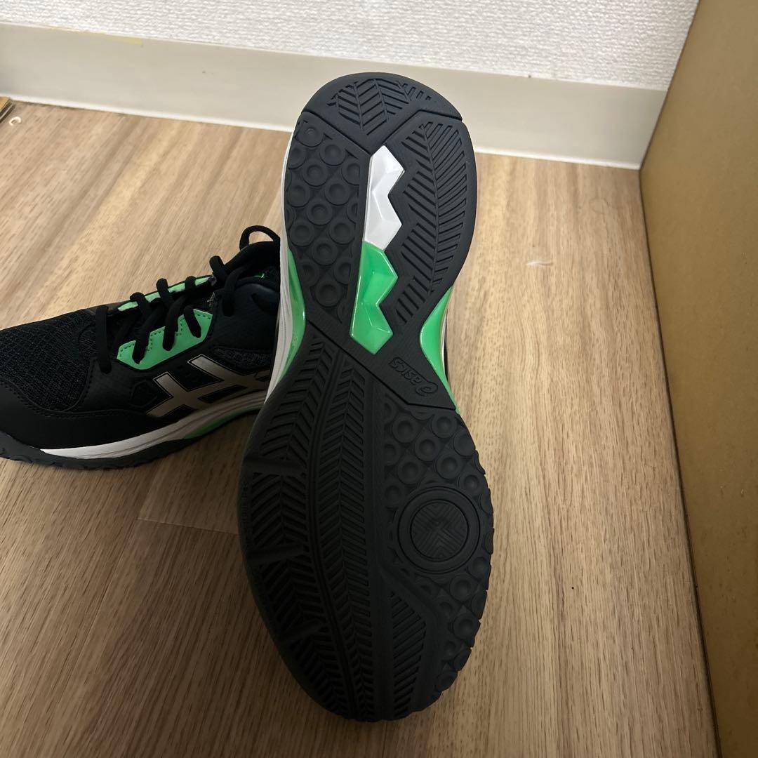 ASICS バレーボールシューズ ブラック/グリーン　サイズ27.0