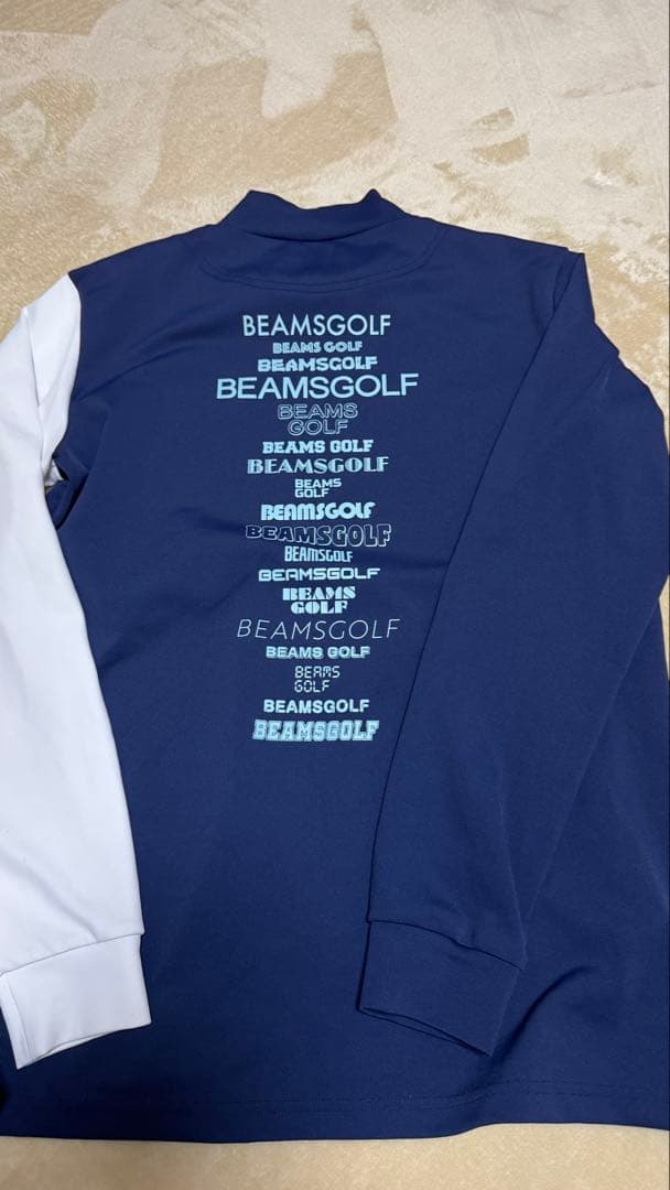 BEAMS ネイビー モックネック