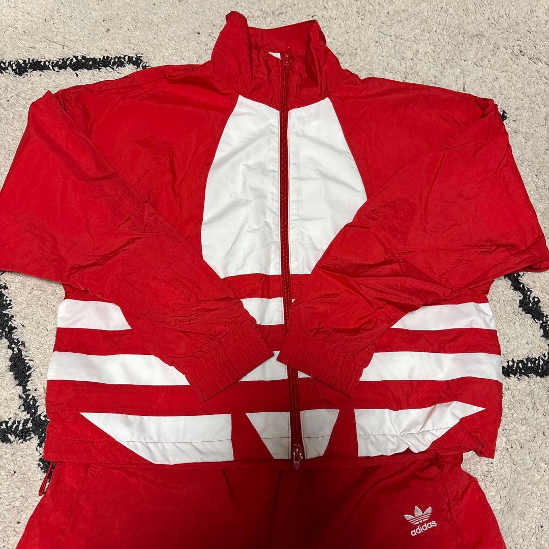 adidas ジャージ上下セット レッド