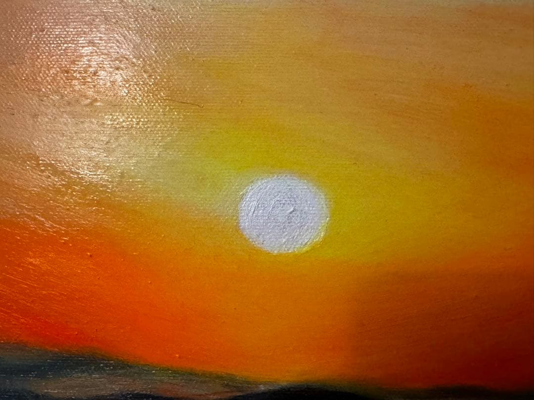 開運絵　油絵　海の絵　原画　サイン無し