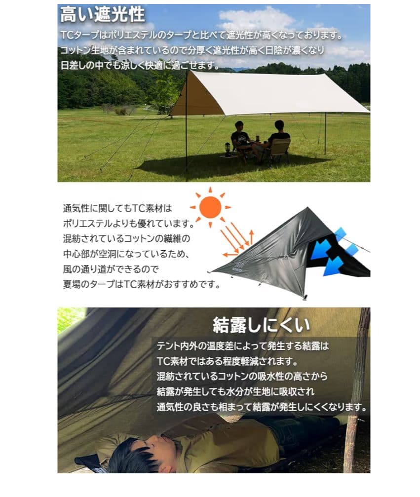 【新品・未使用】FUTURE FOX スクエア型TCタープ 400x400cm