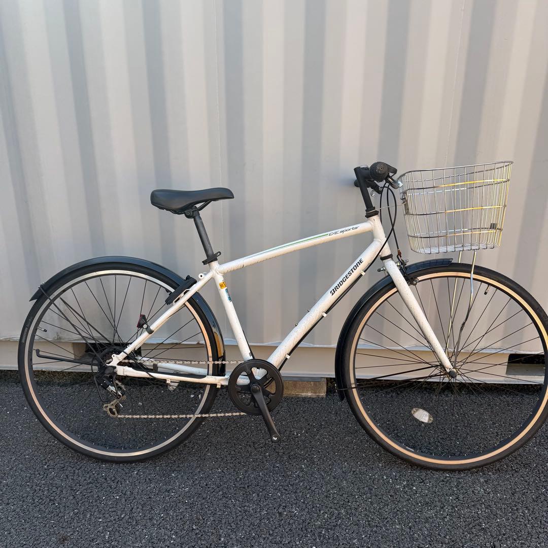 【都内/千葉引取】ブリヂストン製自転車 27インチ カゴ/鍵/6段変速付