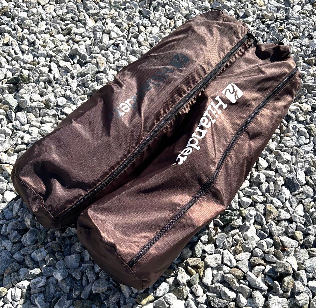 ：)Hilander ハイランダー 軽量アルミローコット ブラウン 2セット中古