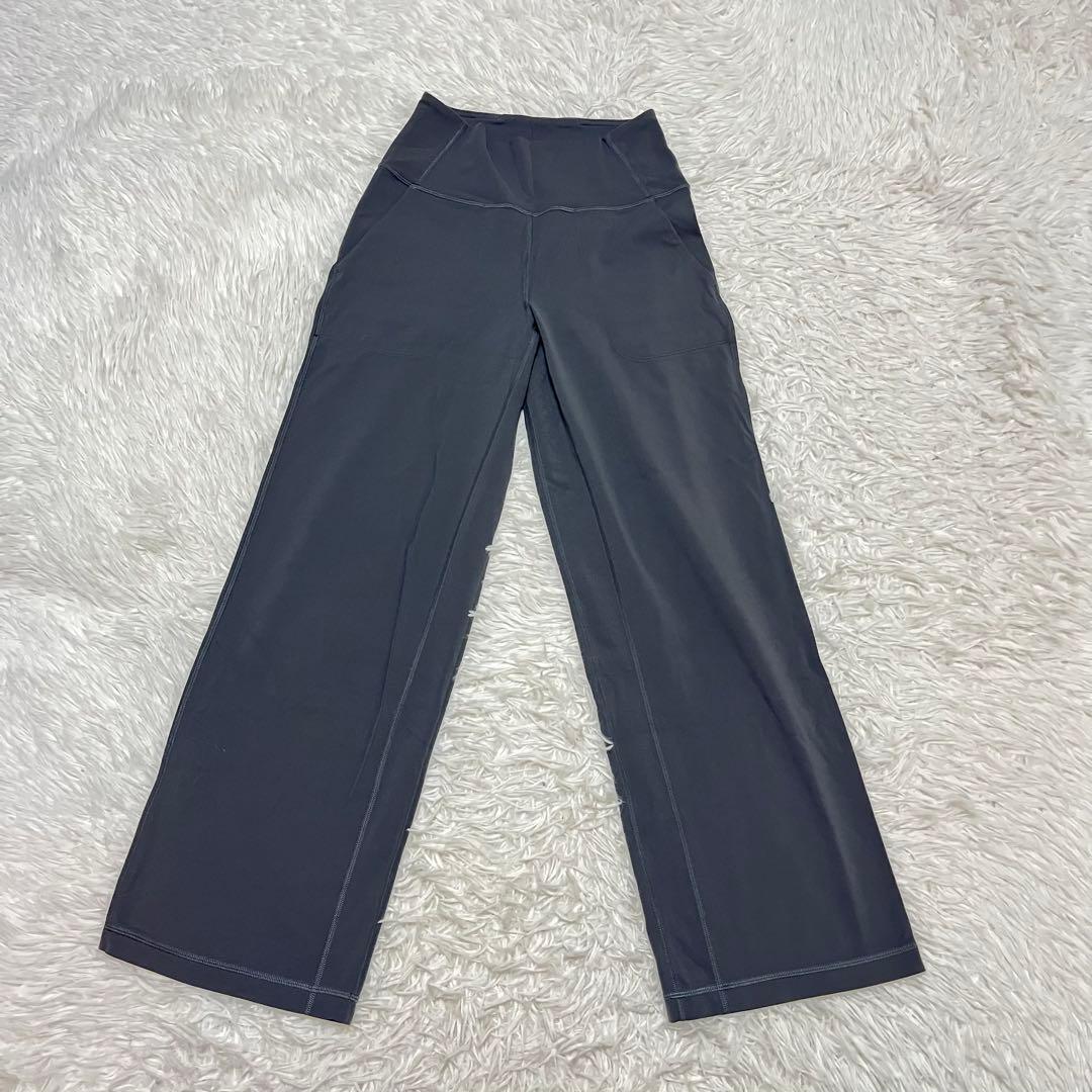 激レア ルルレモン lululemon ワイドパンツ グレー ストレッチ ヨガ