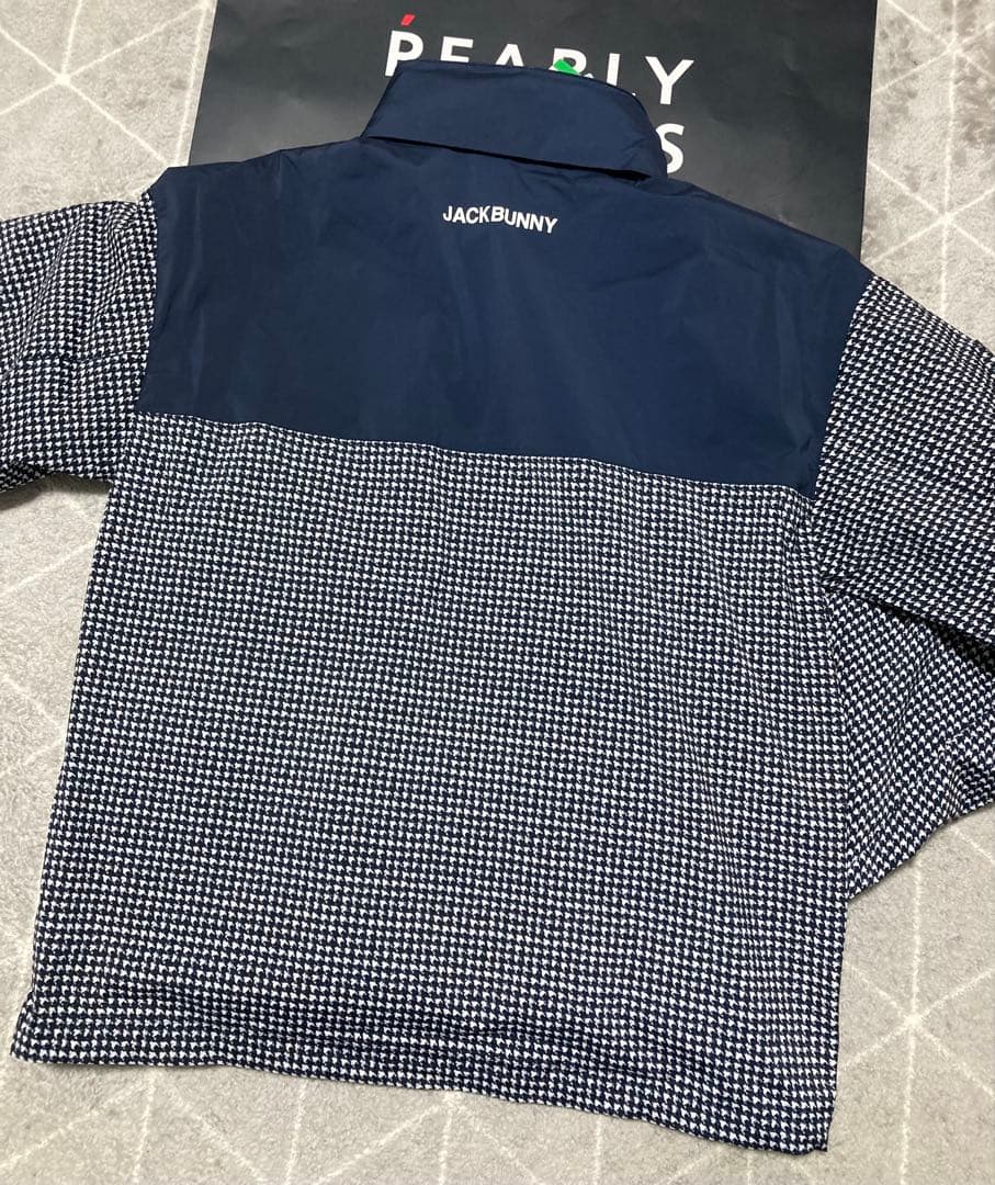新品 ジャックバニー ラミネートタフタ+フリース 3WAYブルゾン(6)LL/紺