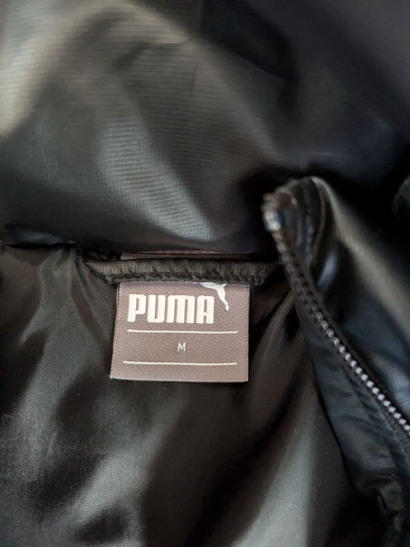 PUMA フード付きダウンジャケット M 黒