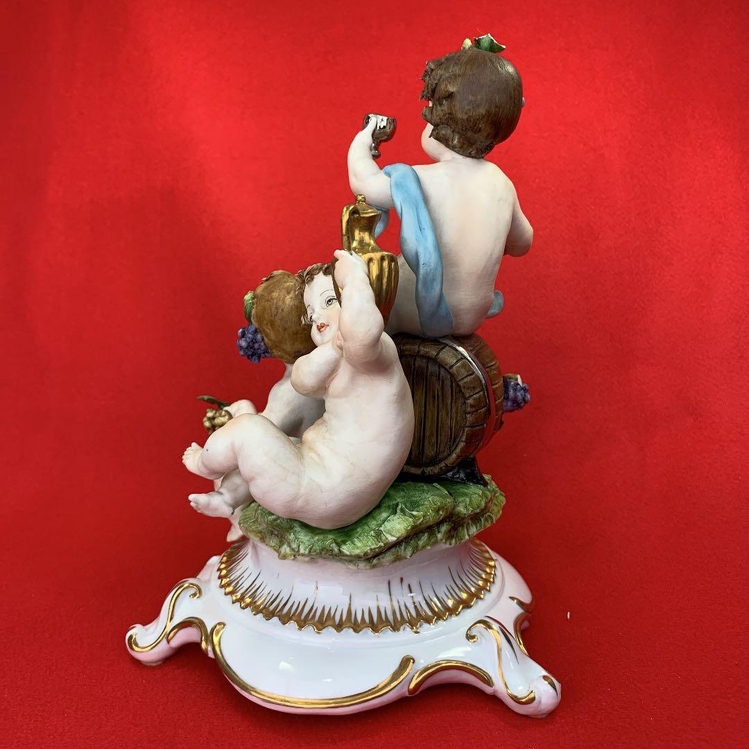 ♥️Tiche ティケ♥️ ロココ調 エンジェルワイン祭り 置物 イタリー製