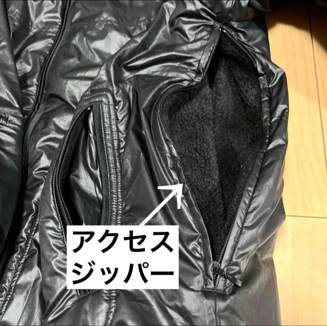アリーナ arena フード付 ベンチコート L ボア 黒 水泳 競泳 防寒