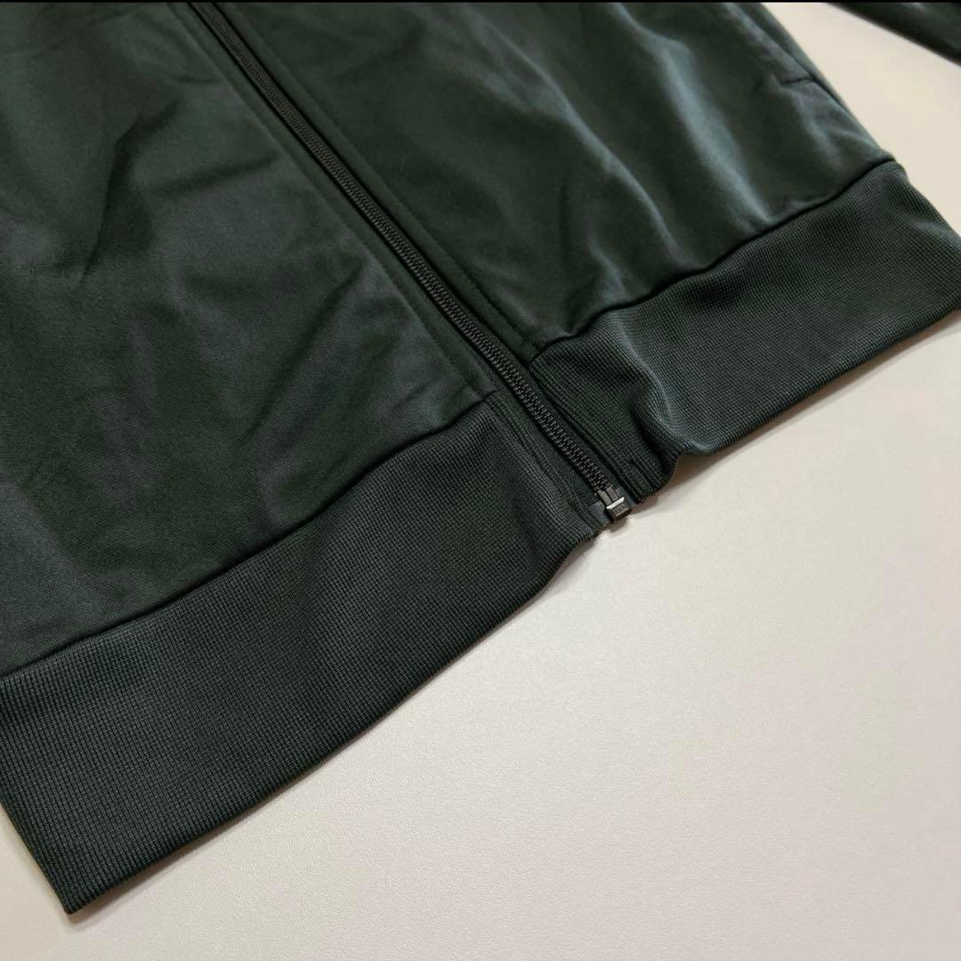 adidasジャージセットアップ　３本ライン　上下　ダークグリーン　ユニセックス
