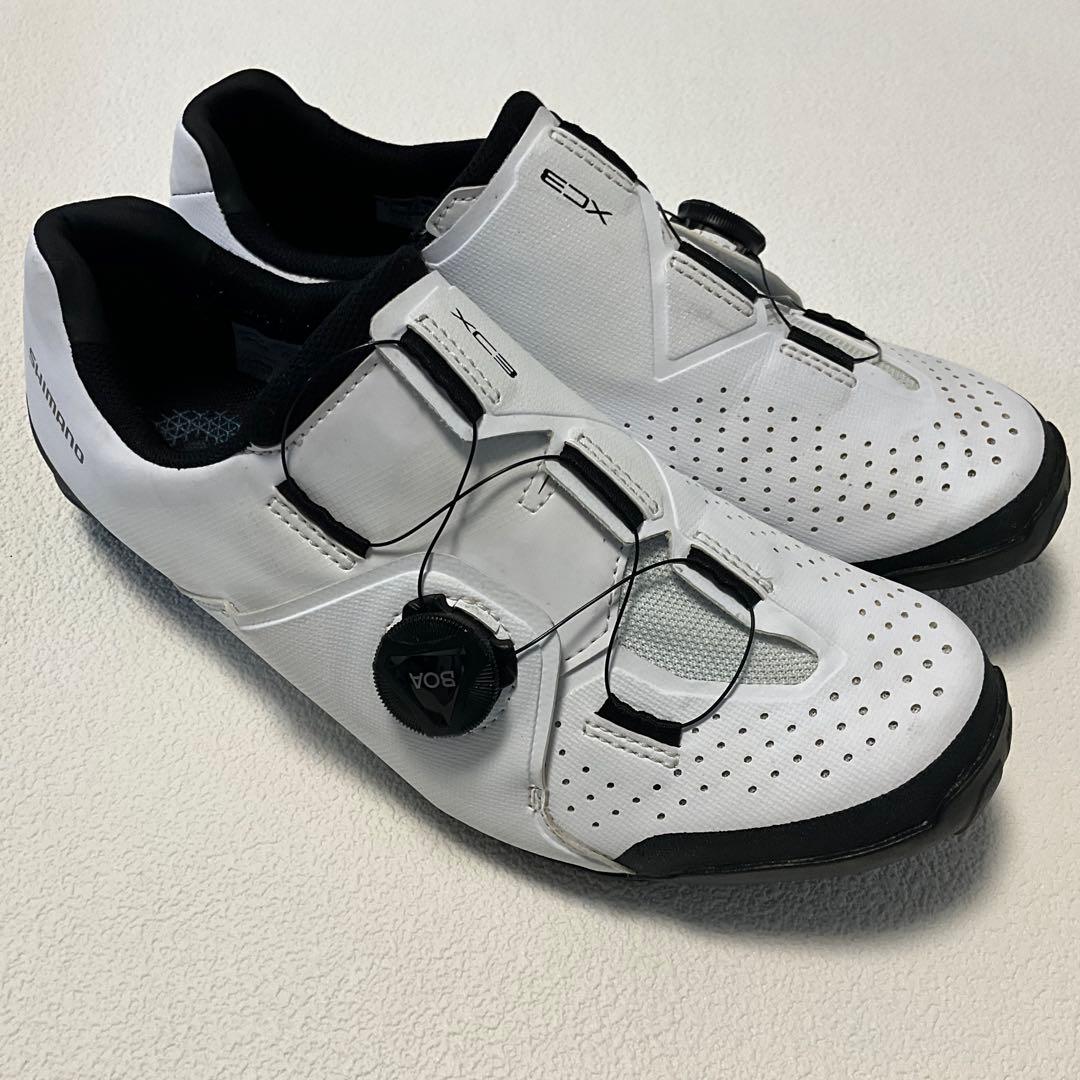 シマノ XC3(SH-XC300) サイクリングシューズ SPD 白41 26