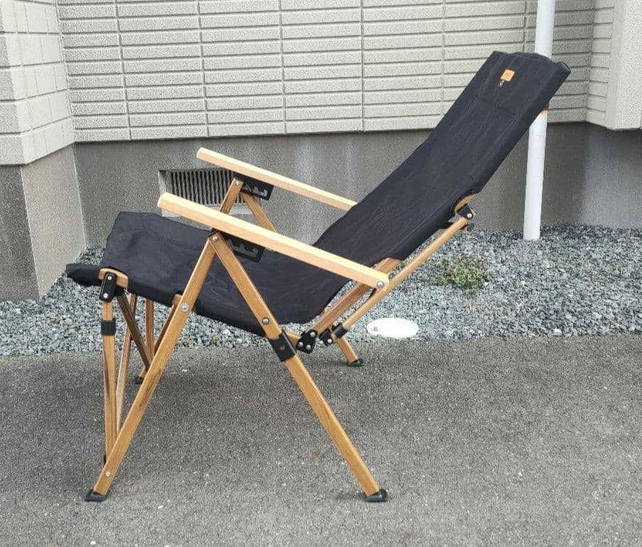 S'more スモア ハイバックリクライニングチェア ブラック アウトドア