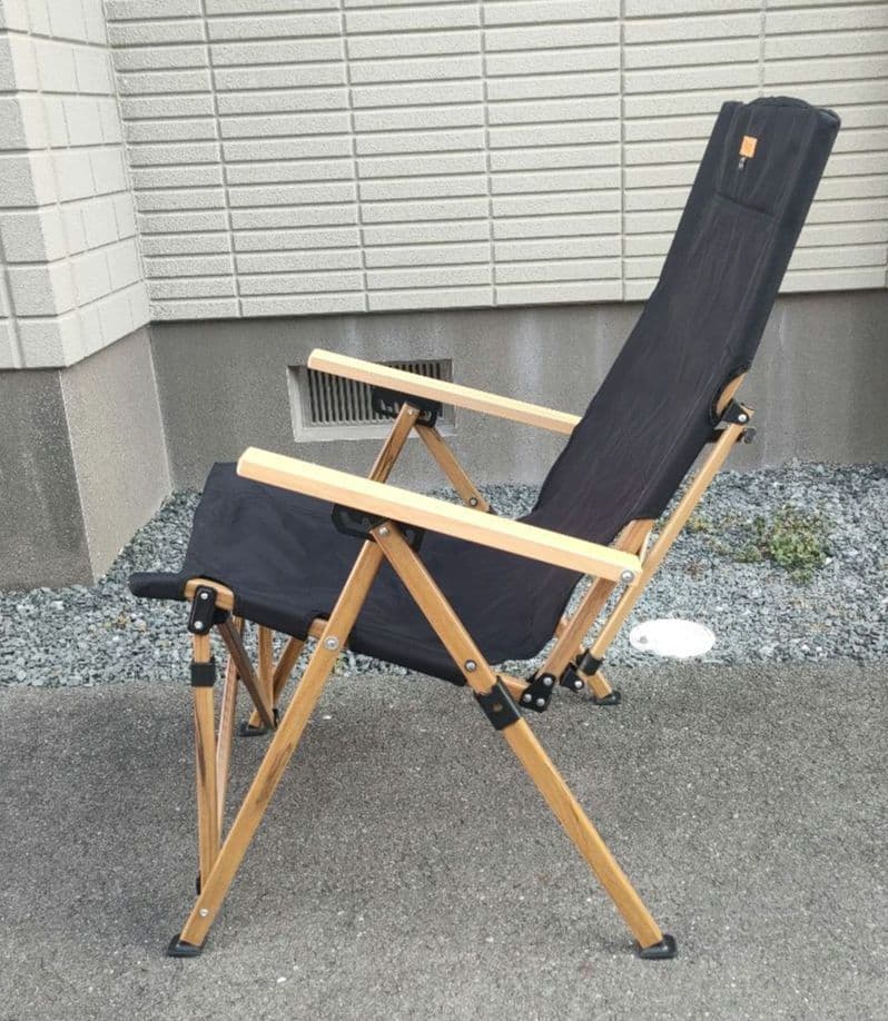 S'more スモア ハイバックリクライニングチェア ブラック アウトドア