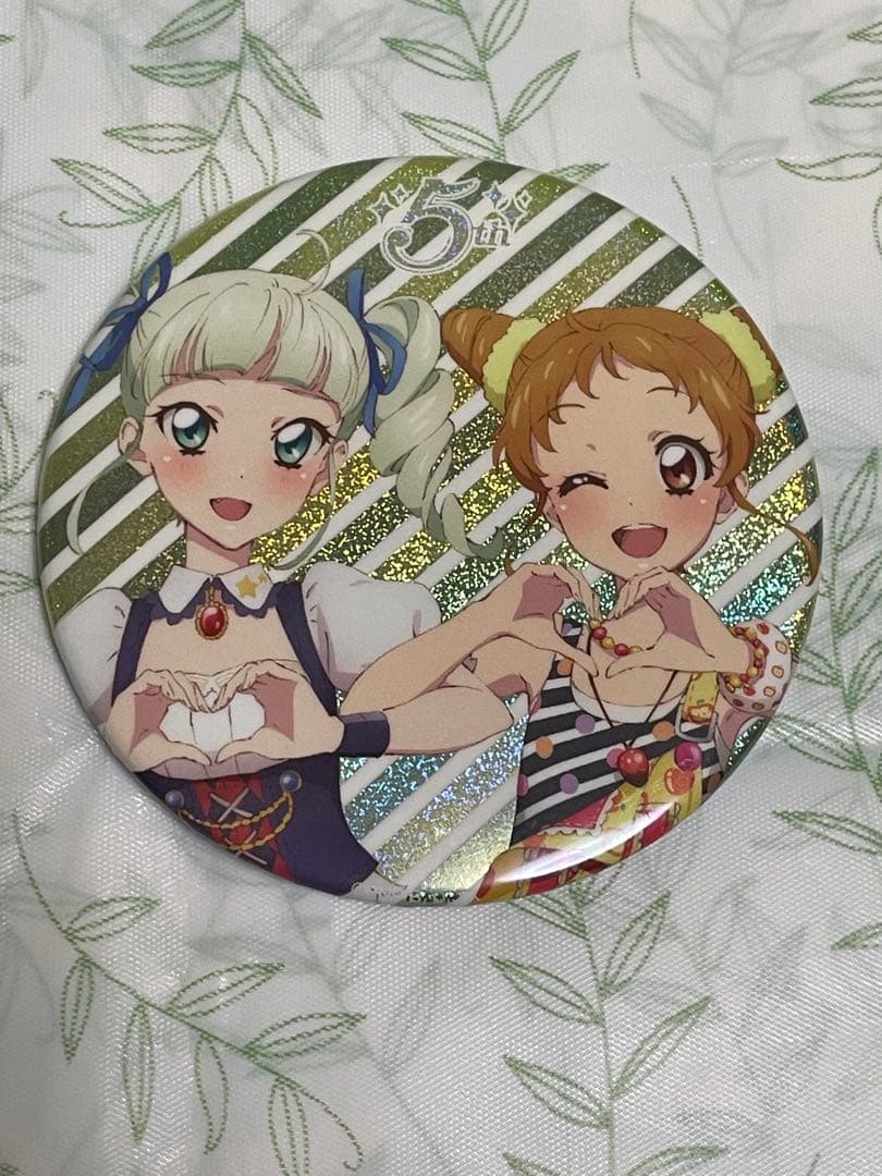 アイカツ　5th　グリッター缶バッジ　缶バッジ　藤堂ユリカ　有栖川おとめ