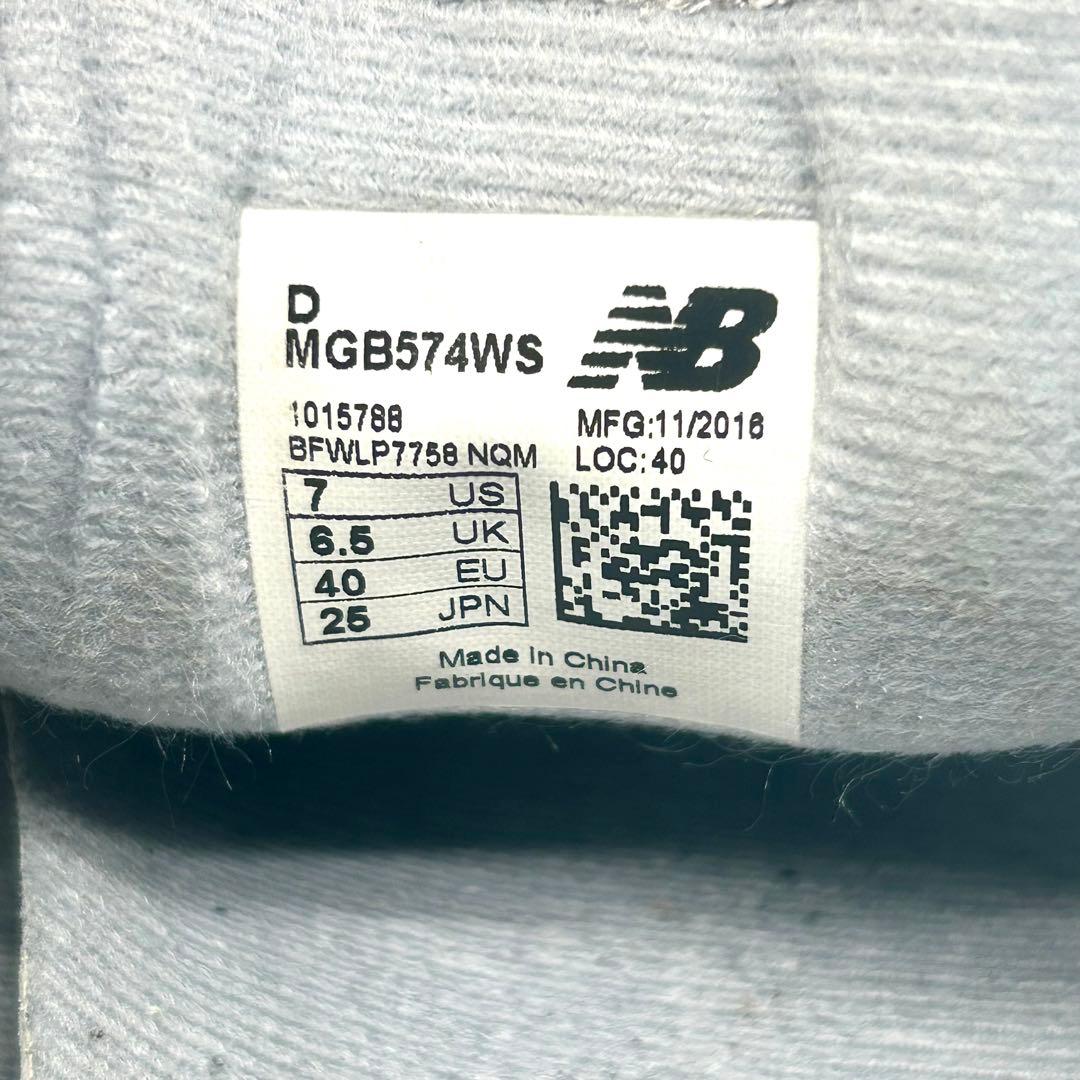 ニューバランス ゴルフシューズ 574 BOA ホワイト 25cmスパイクレス