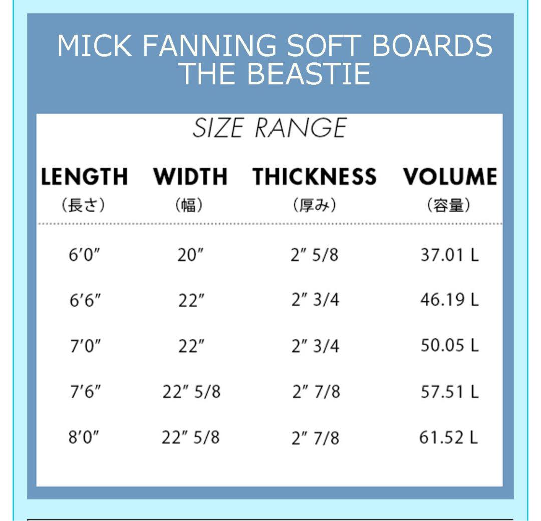 MICKFANNING ファンボード　ソフトボード