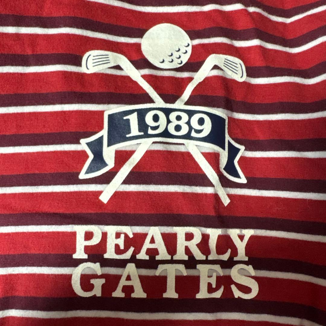 PEARLY GATES ボーダー ハイネックシャツ