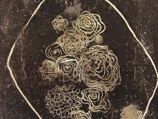 三岸好太郎、【花】、新品高級額 額装付、年代物・希少画集画、状態良好