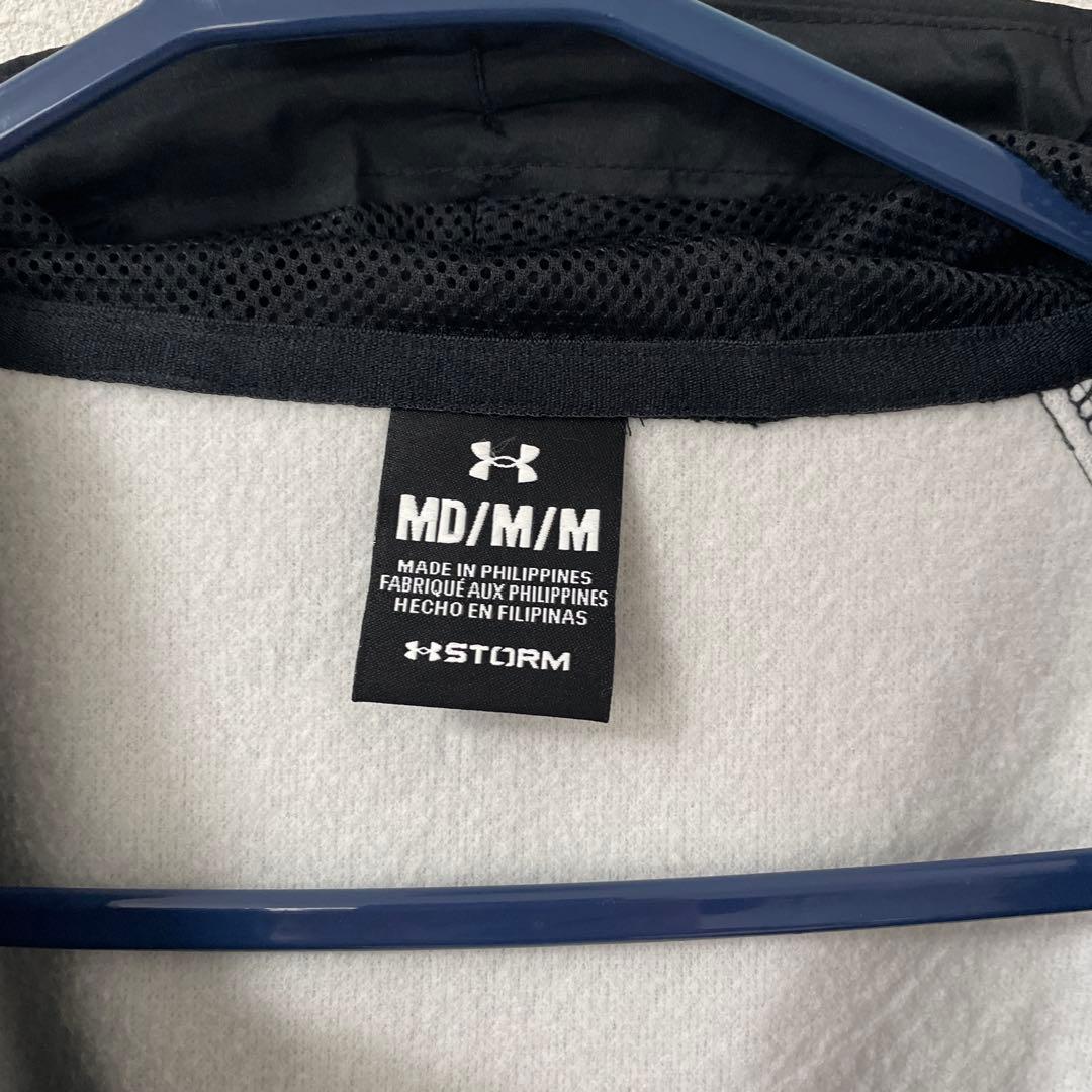 UNDER ARMOUR 新品未使用 M TRパーカー 裏起毛 グレー&ブラック