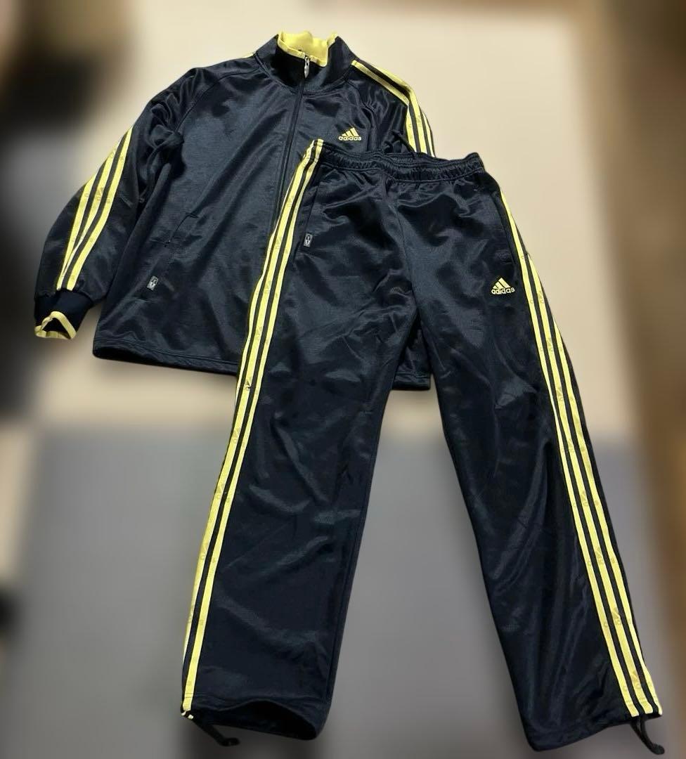 adidas セットアップ トラックジャケット紺黄　S 別売り可能
