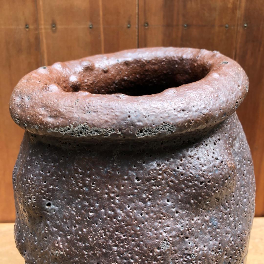古蛸壺　陶器　アンティーク　花器　古美術　植木鉢