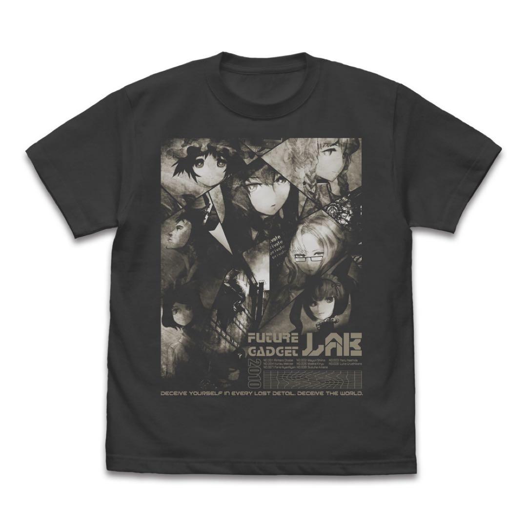 Steins;Gate 岡部倫太郎 牧瀬紅莉栖 Tシャツ 半袖 黒