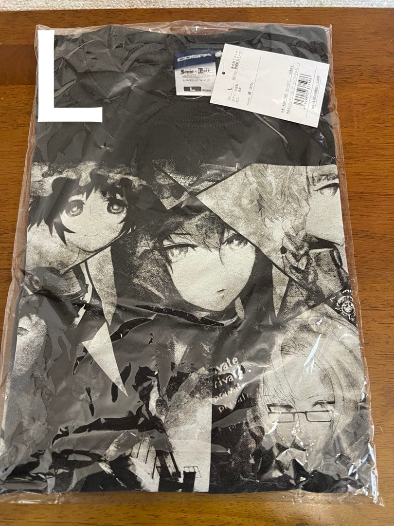 Steins;Gate 岡部倫太郎 牧瀬紅莉栖 Tシャツ 半袖 黒