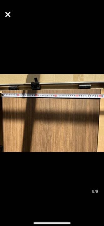キャンピングカーテーブル。幅70センチ　奥行き50センチ　高さ45〜67センチ