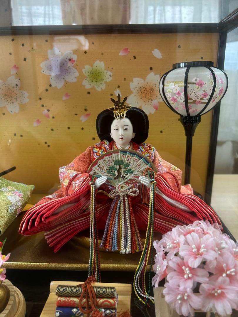雛人形 親王飾り ガラスケース入り オルゴール付き ひな祭り