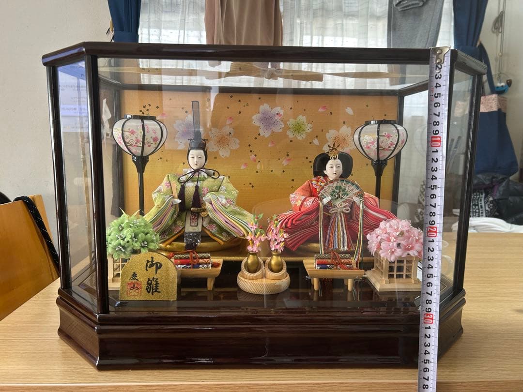 雛人形 親王飾り ガラスケース入り オルゴール付き ひな祭り