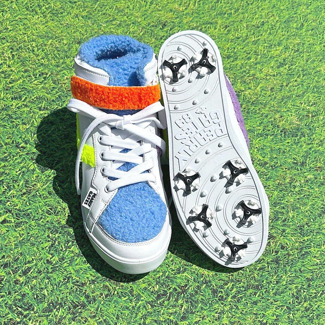 535★パーリーゲイツ定価41,800円メンズゴルフシューズカラフルボア26.5