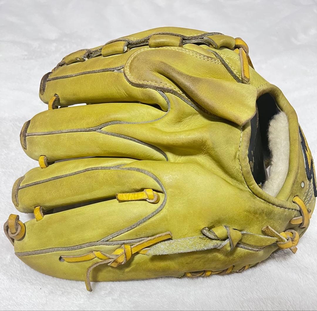 Mizuno Pro 軟式グローブ イエロー 収納袋付き