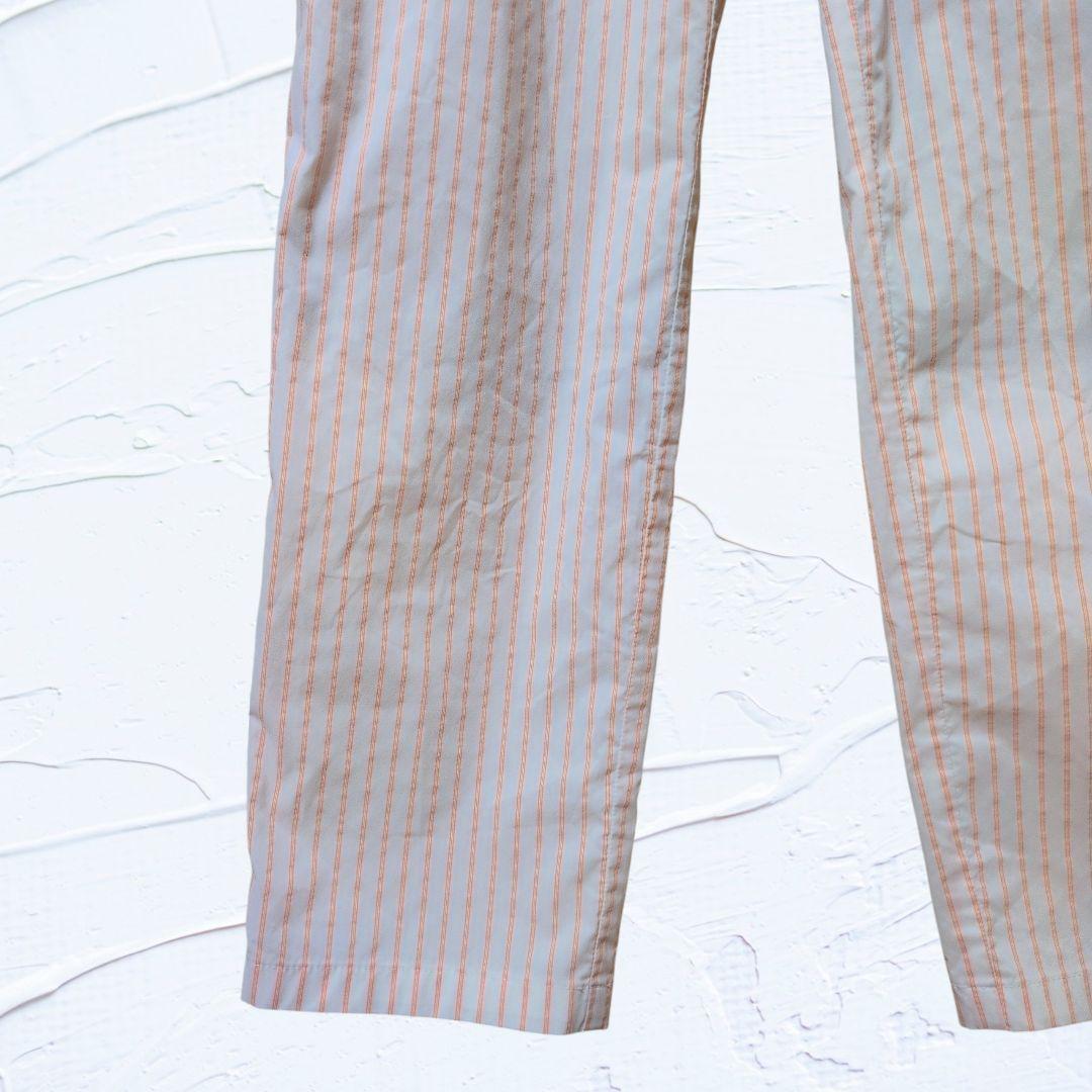 ❤美品❤23区GOLF ゴルフパンツ ストライプ ワッペンロゴ ゆったりサイズ3