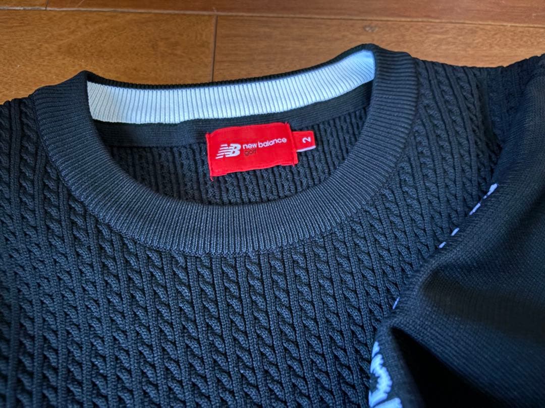 New Balance Golf スリーブロゴ ニット ブラック