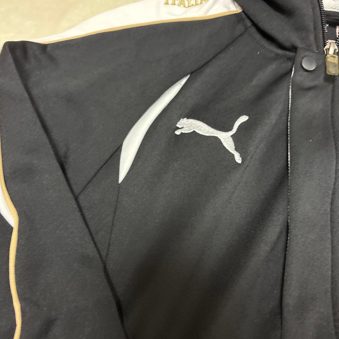 【希少】PUMA イタリア代表 トラックジャケット フード付 黒×金