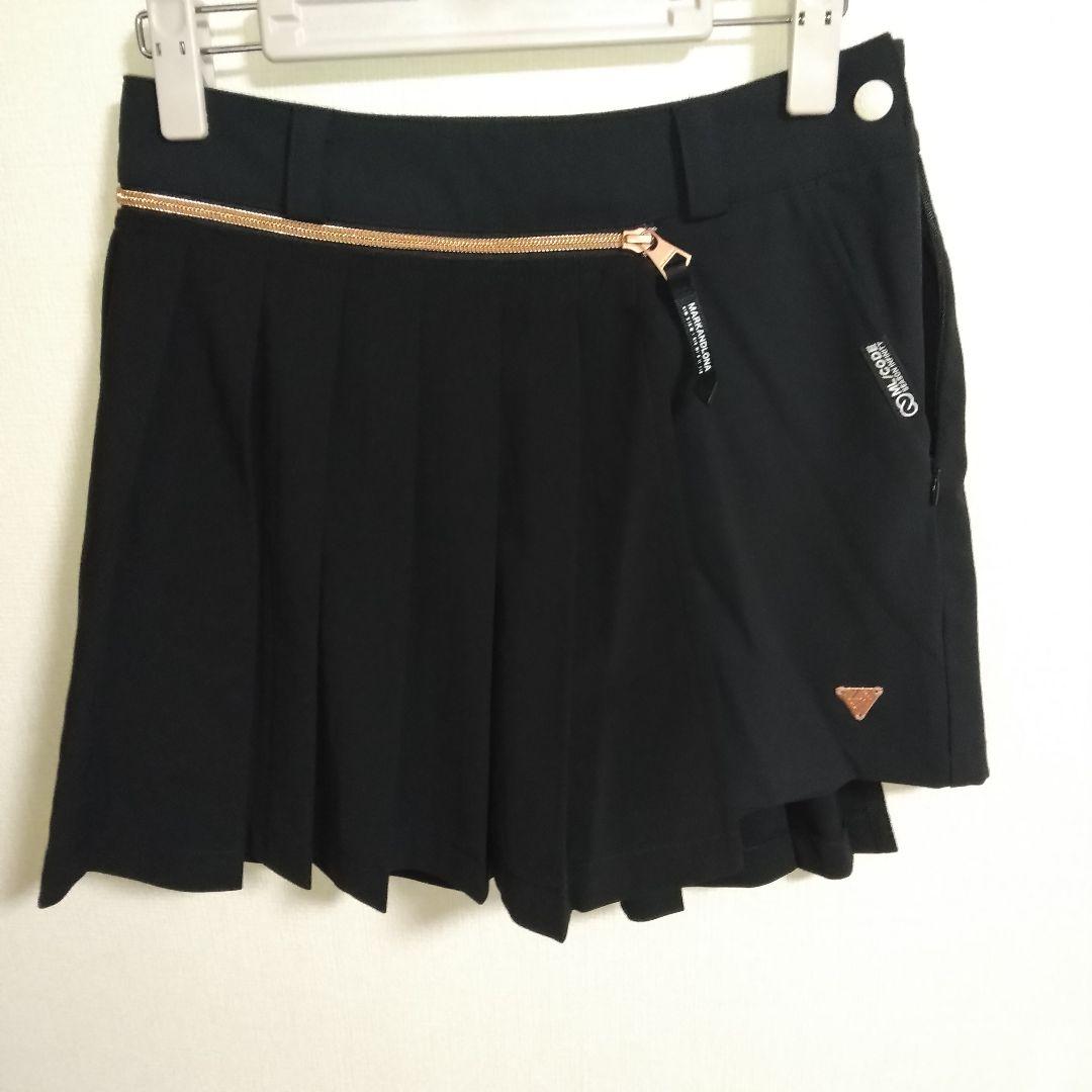 MARK&LONA　CODE　2WAY デタッチャブル　プリーツスカート　黒