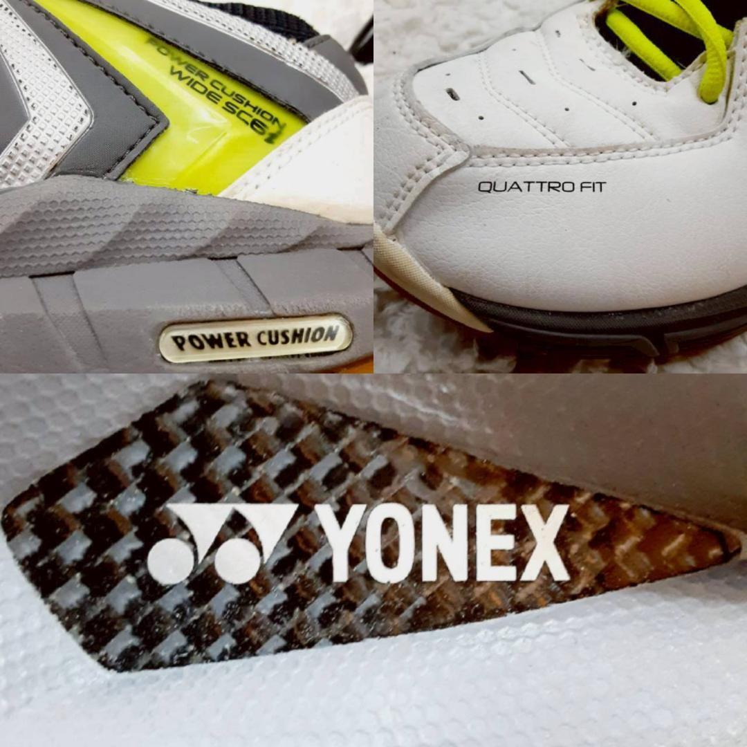 美品 29㎝◎YONEX ヨネックス バトミントンシューズ ホワイト グレー