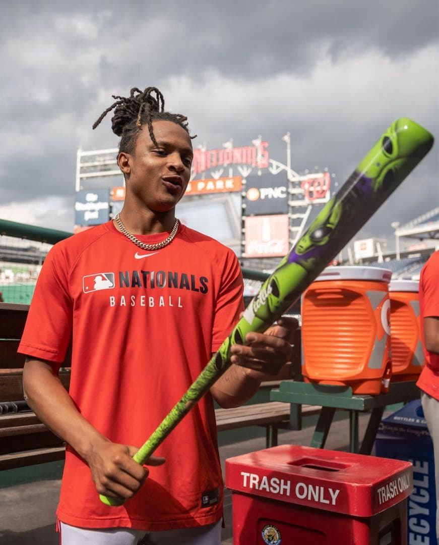NATIONALSナショナルズMLB選手支給品UsedプラクティスシャツMサイズ