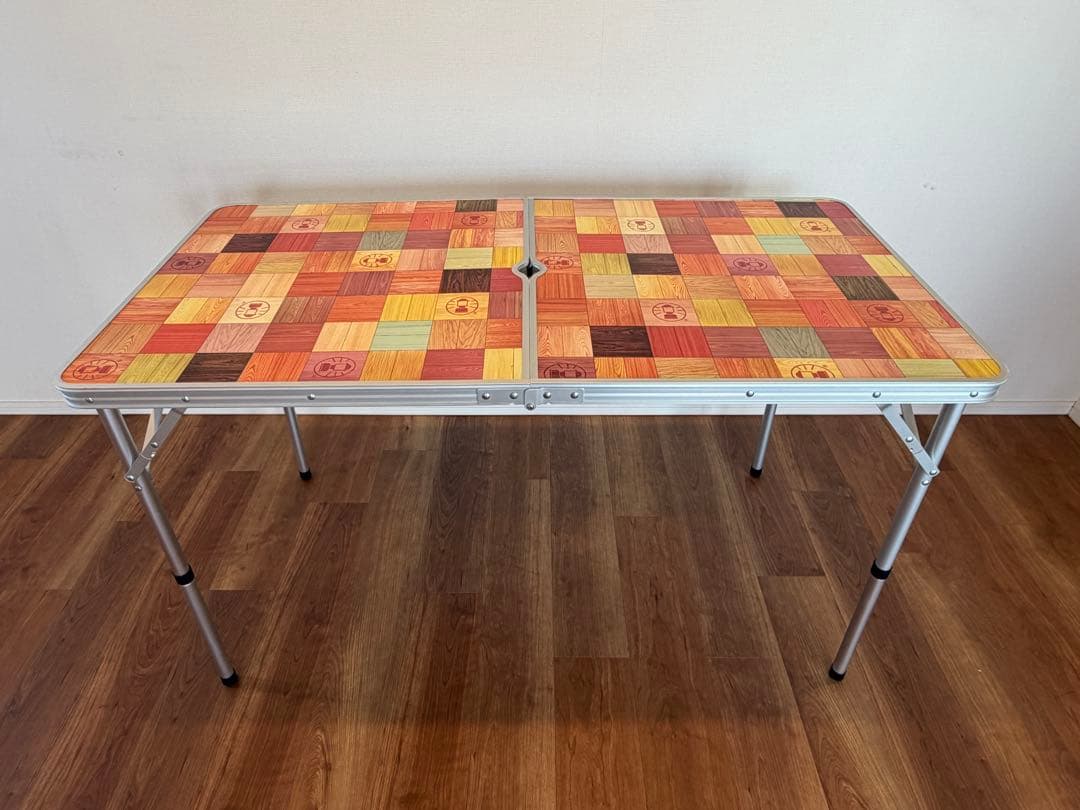 美品）屋内使用Coleman ナチュラルモザイク リビングテーブル120プラス