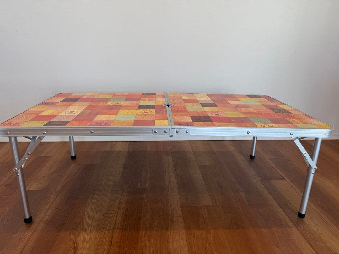美品）屋内使用Coleman ナチュラルモザイク リビングテーブル120プラス